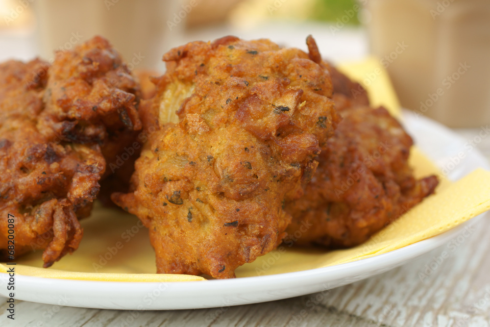 Onion Bhajis a spicy Indian snack Onion Bhajis a spicy Indian snack