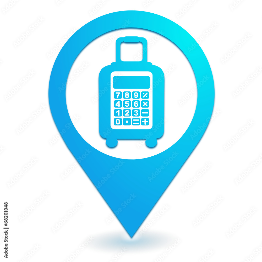 frais d'embarquement sur symbole localisation bleu frais d'embarquement sur symbole localisation bleu