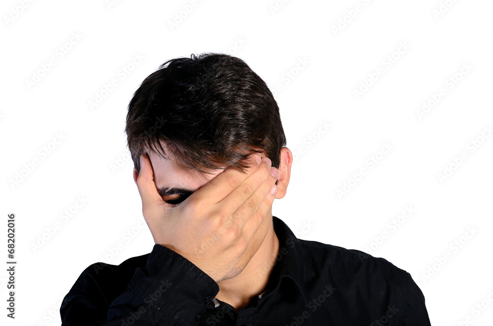 Isolated young business man Isolated young business man