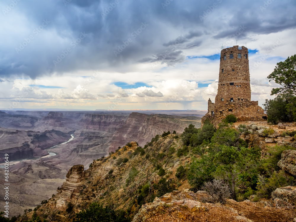 Hopi watch tower at Grand Canyon, south rim, Arizona