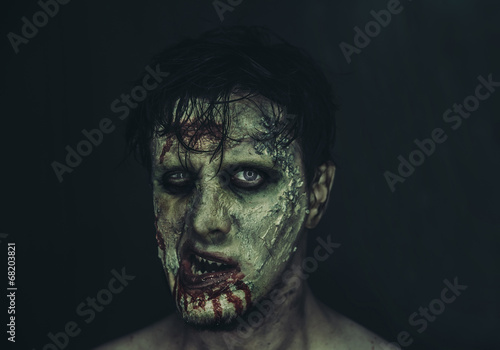 Portrait of zombie man