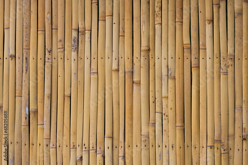 Detail of a wall bamboo fence