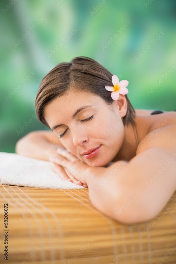 Beautiful young woman on massage table Beautiful young woman on massage table