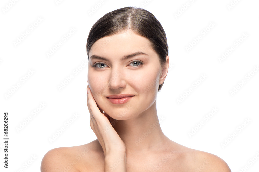Natural beauty of young woman, isolaed Natural beauty of young woman, isolaed