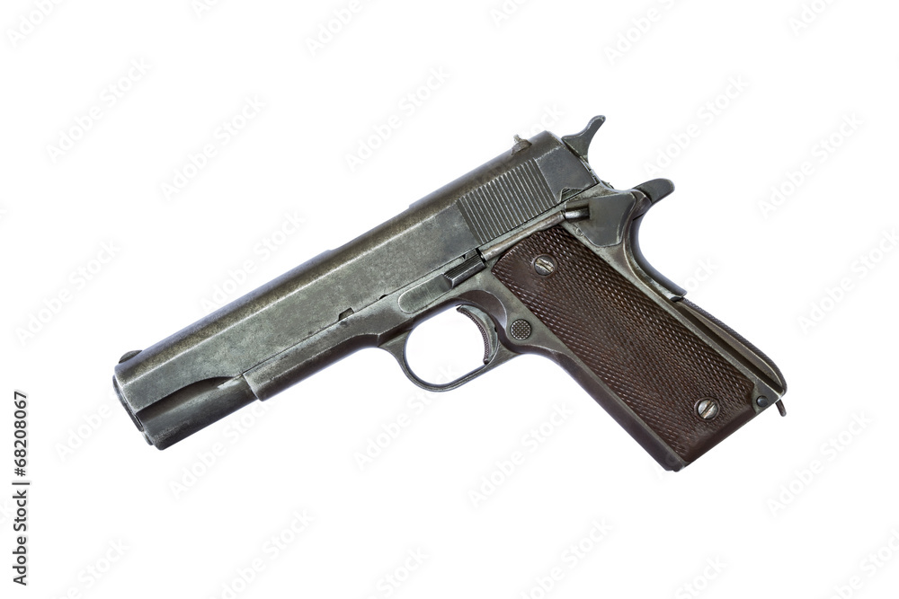 weapon automatic pistol on white background weapon automatic pistol on white background