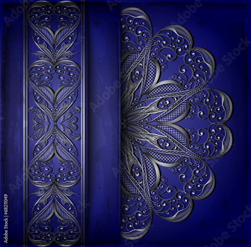 Card with banner and silver ornament