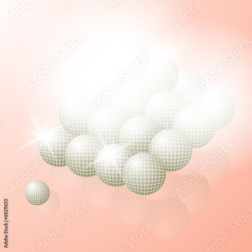 Luster and shine of the pyramids or abstract shiny balls