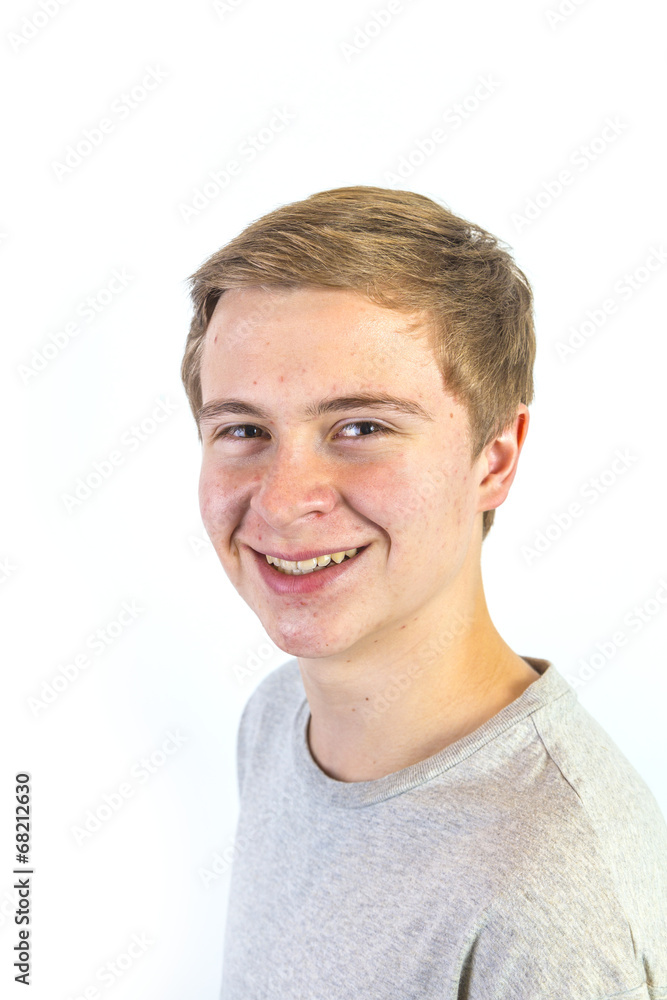 Portrait of an adolescent boy in puberty Portrait of an adolescent boy in puberty