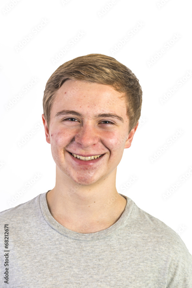 Obraz premium Portrait of an adolescent boy in puberty