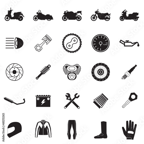 motorcycle part and item set