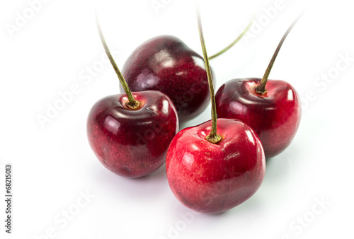 Fresh cherry fruit isolated