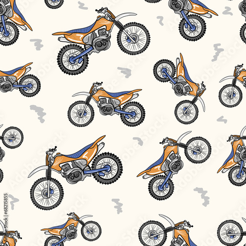 Tapety Bezszwowa tekstura z nowoczesnym motocyklem