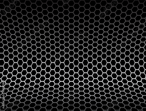 Wallpaper Mural Metallic abstract backdrop with hexagon grid texture Torontodigital.ca