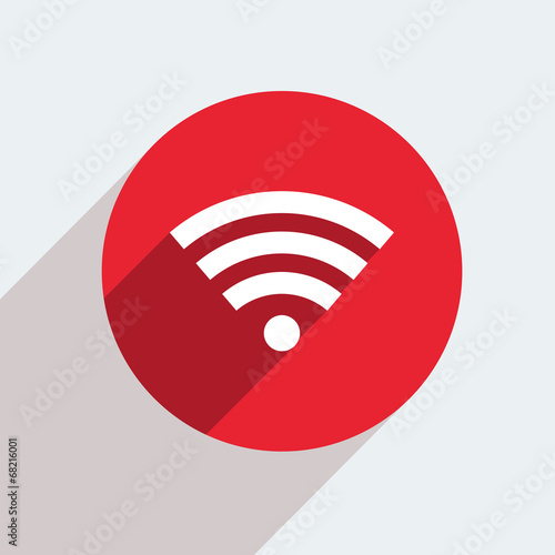 Vector mosern flat wifi circle icon photo