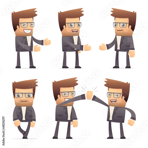 set of director character in different poses
