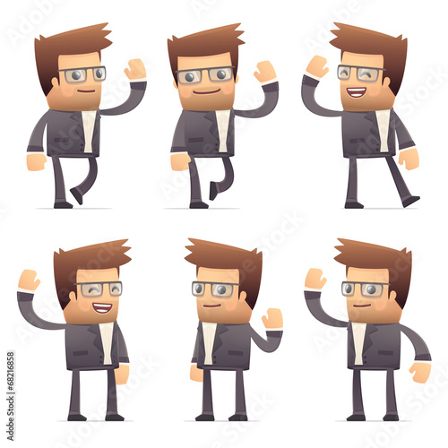set of director character in different poses