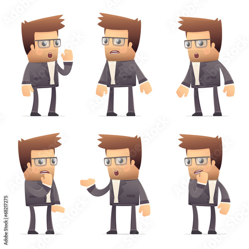 set of director character in different poses