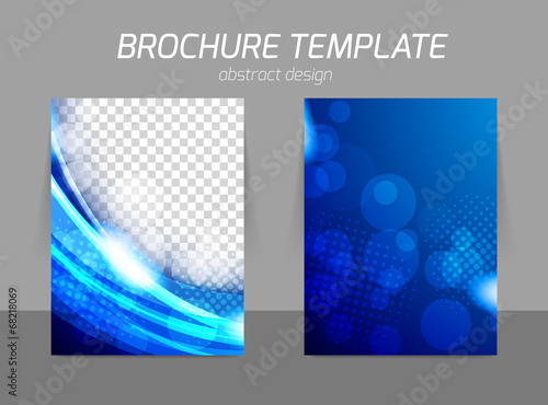 Blue flyer template design