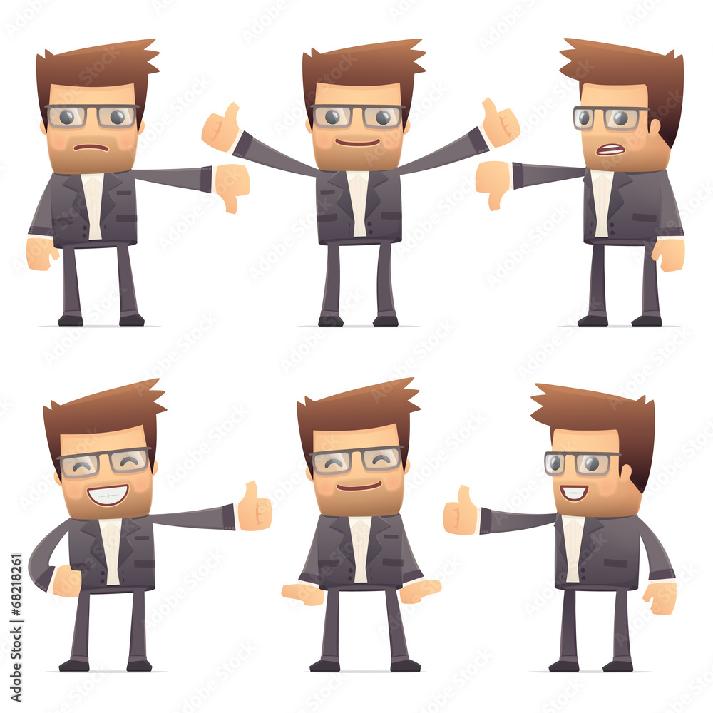 set of director character in different poses set of director character in different poses