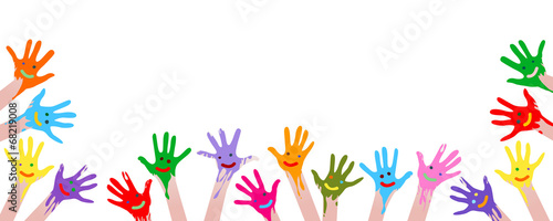 colorful hands