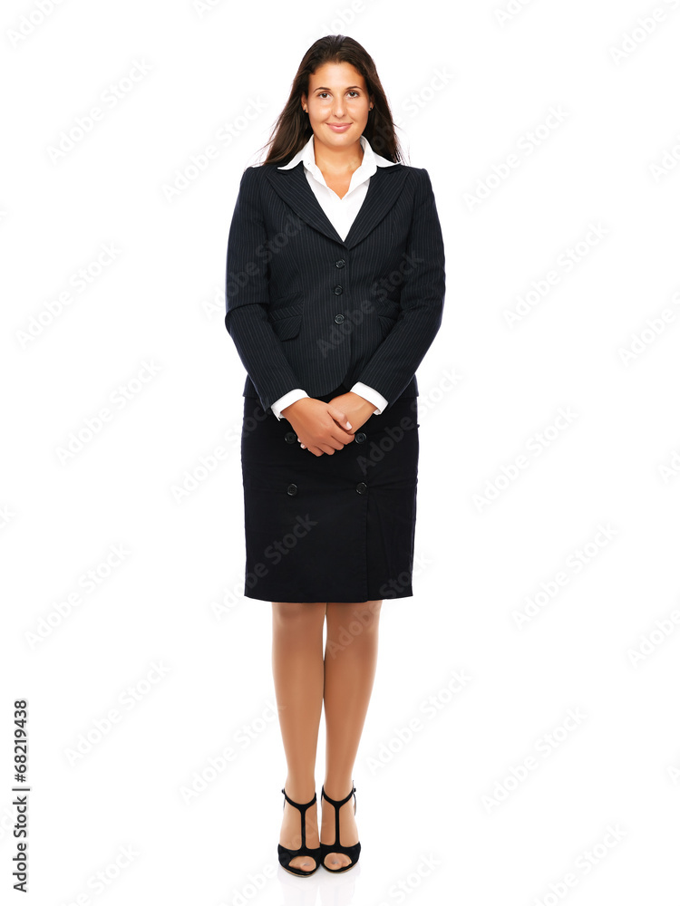 Business woman in suit smiling looking into camera Business woman in suit smiling looking into camera
