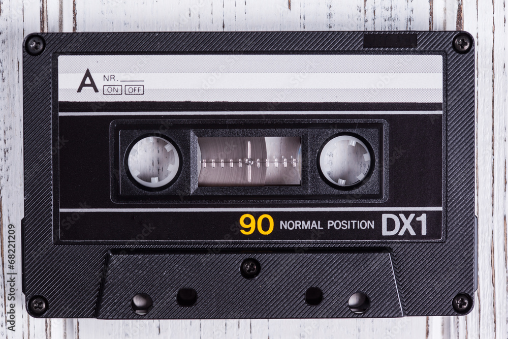audio cassette with magnetic tape audio cassette with magnetic tape