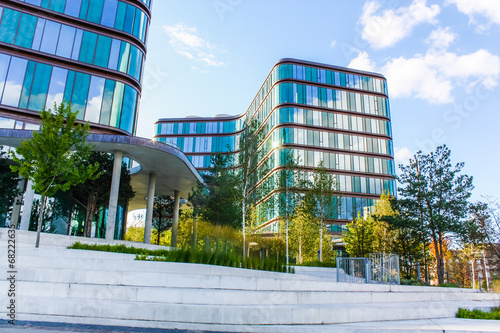 Modern building in a city