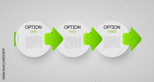 abstract progression circles with option steps