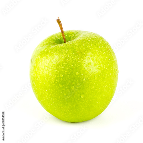 Green apple isolated white background