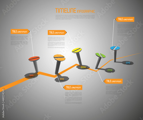 abstract industrial timeline infographic template