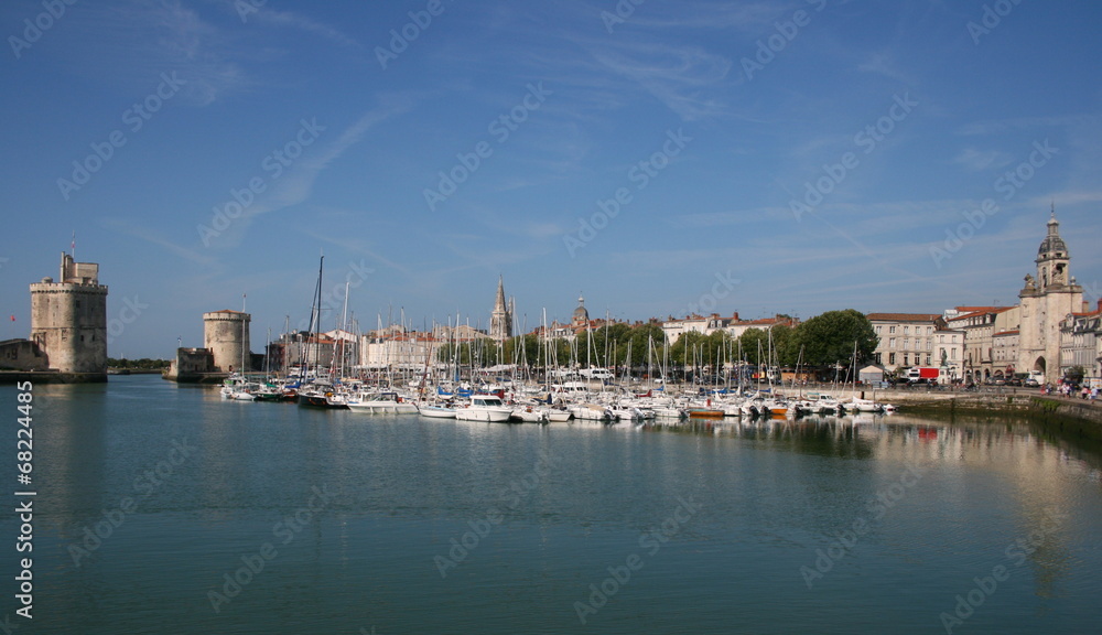 Obraz premium la rochelle, charente, port, chateau, tour, vieux, charentes