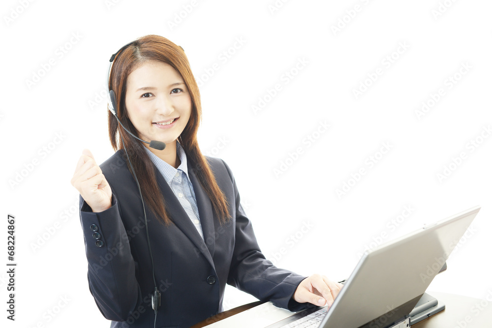 ガッツポーズのオペレーター