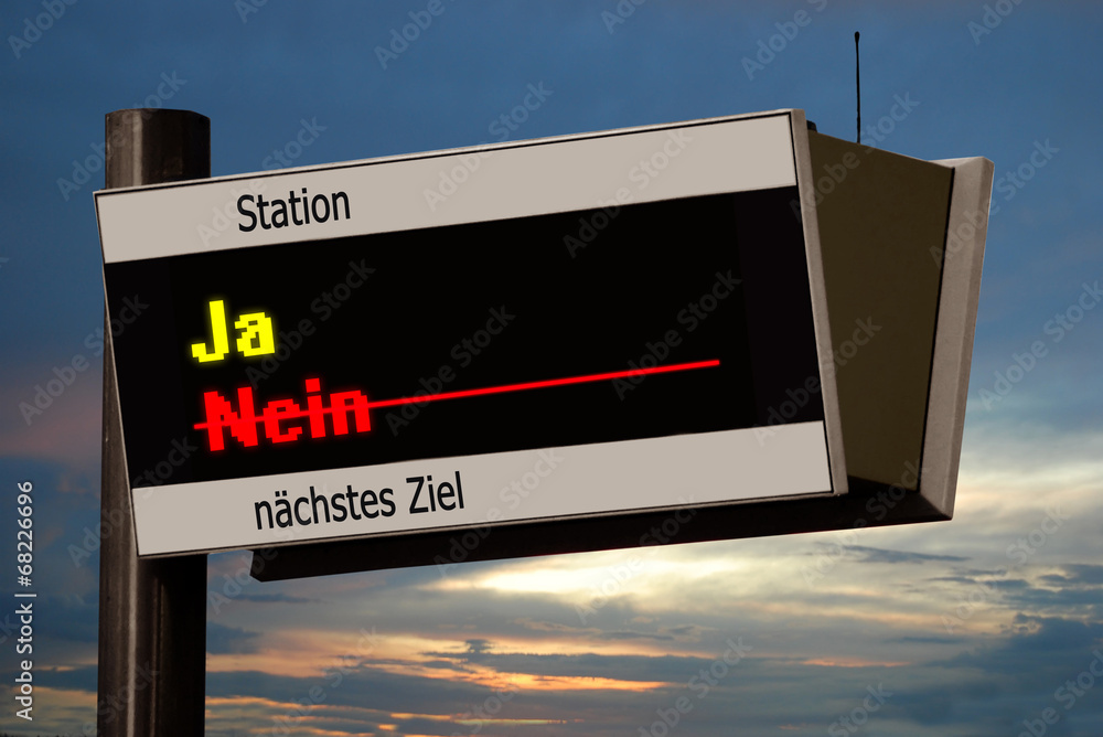 Anzeigetafel 4 - Ja