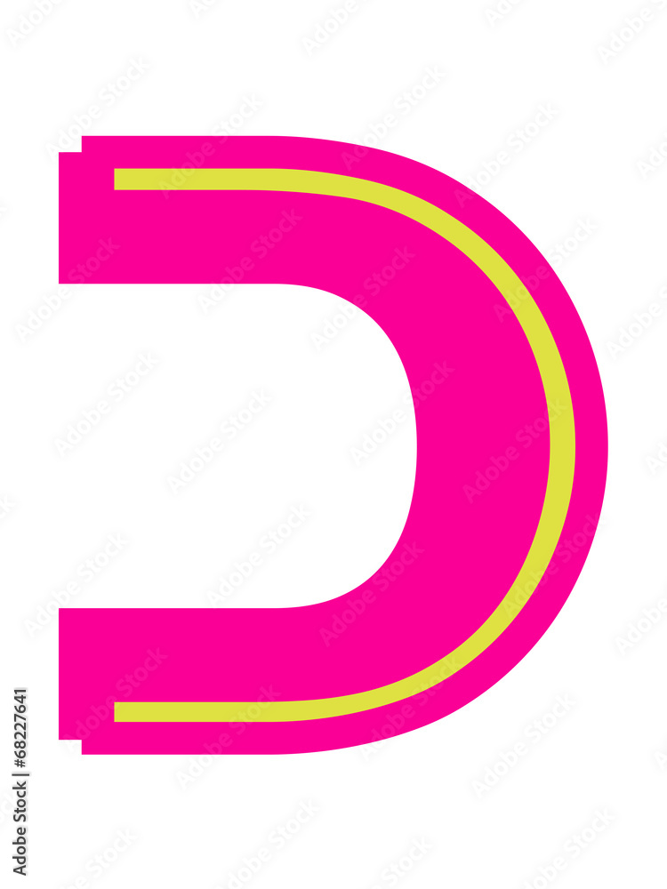 D Neon Pink Gelb Halbkreis Hufeisen D Neon Pink Gelb Halbkreis Hufeisen