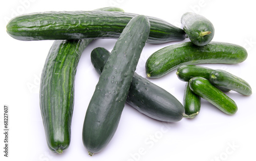 Fresh long and mini cucumbers