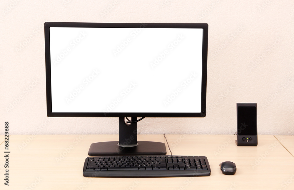 Computer on table Computer on table
