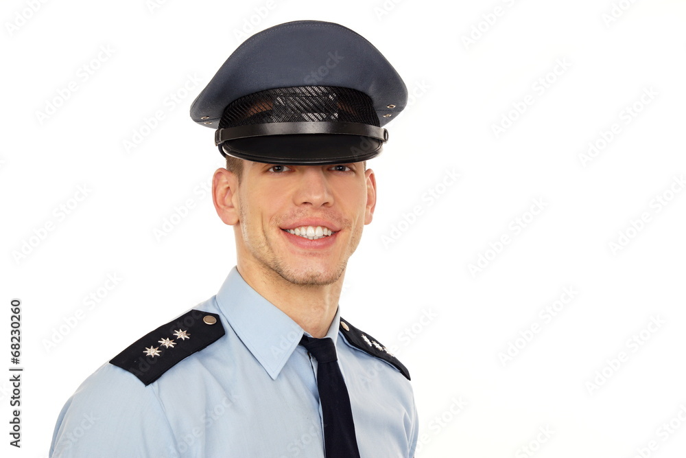 Portrait of smiling young policeman Portrait of smiling young policeman