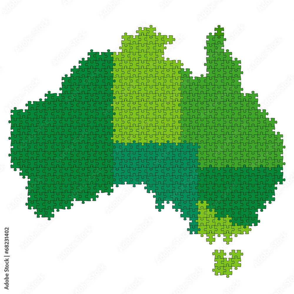 オーストラリア　地図　パズル