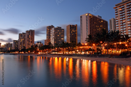 Waikiki Beach  Honolulu  Oahu  Hawaii..