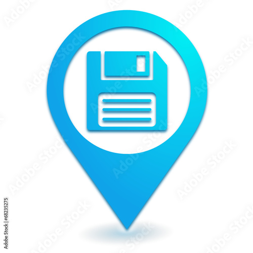 enregistrement sur symbole localisation bleu