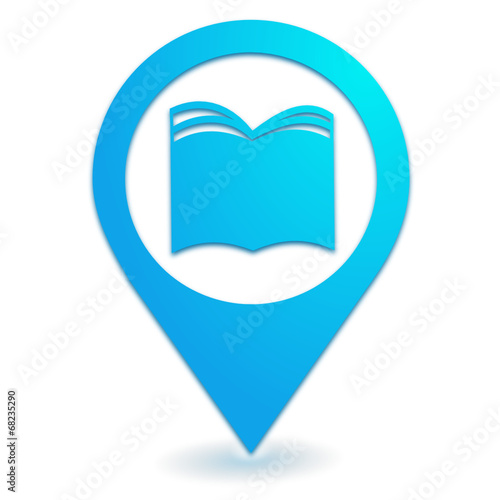 livre sur symbole localisation bleu