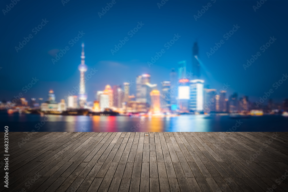 dreamlike city background of shanghai skyline cityscape