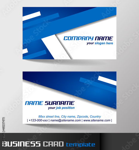 Business card template with front and back side