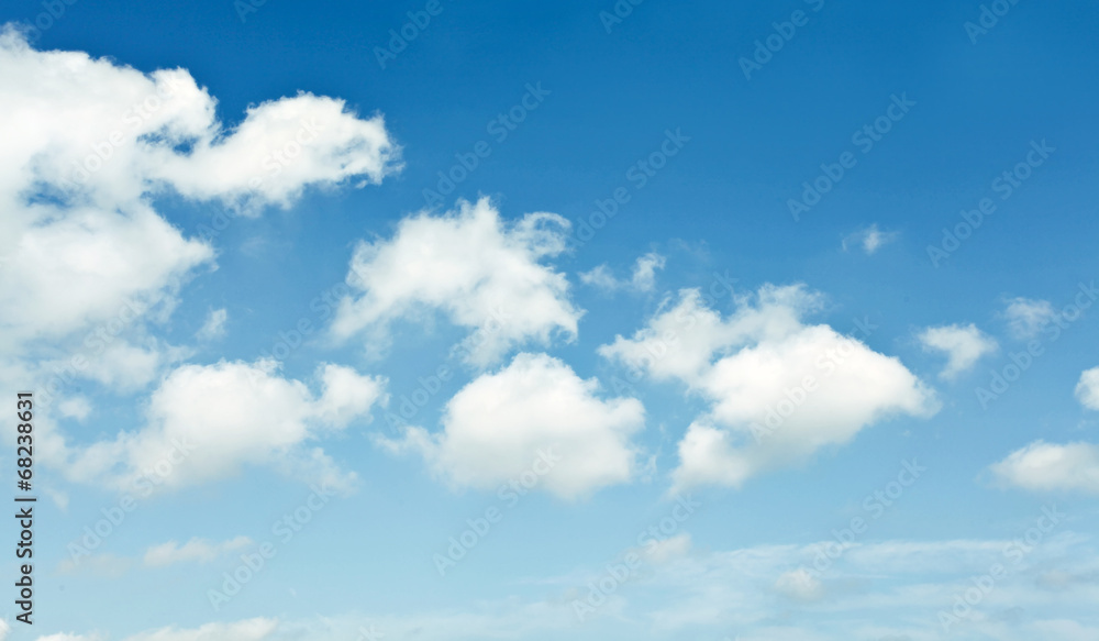 beautiful sparse clouds in the blue sky