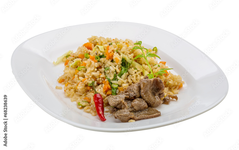 Fried rice with beef