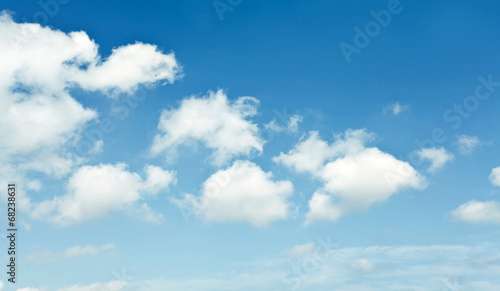 beautiful sparse clouds in the blue sky