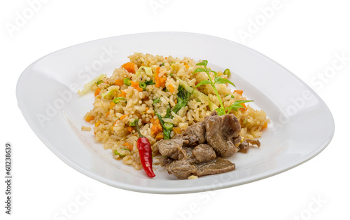 Fried rice with beef