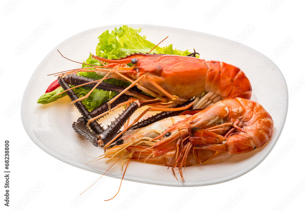 Giant Freshwater Prawn and king prawns Giant Freshwater Prawn and king prawns