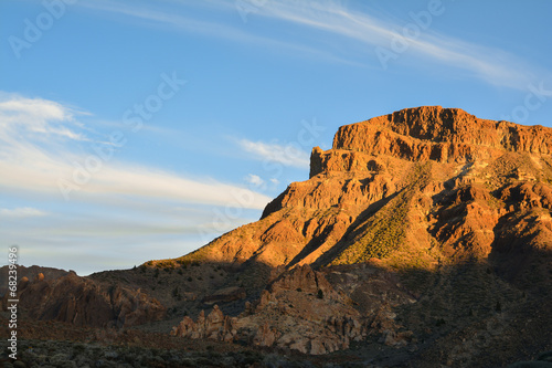 Abenddämmerung im Teide Nationalpark auf Teneriffa