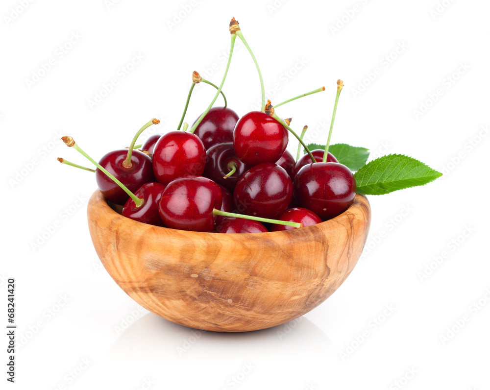 Sweet cherry, isolated on white background Sweet cherry, isolated on white background